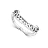 Seville Crescent Ring, Silver