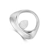 Apple Pip Signet Ring, Silver
